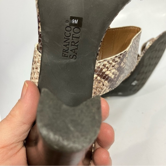 Franco Sarto snake Skin print leather sandals size 9 - Picture 8 of 8